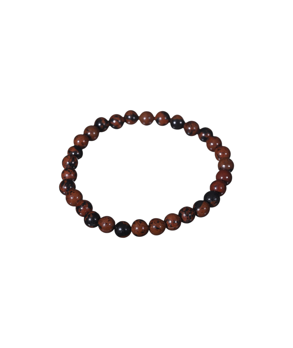 Image d'un bracelet boules en Obsidienne Mahagoni (acajou)