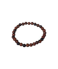 Image d'un bracelet boules en Obsidienne Mahagoni (acajou)