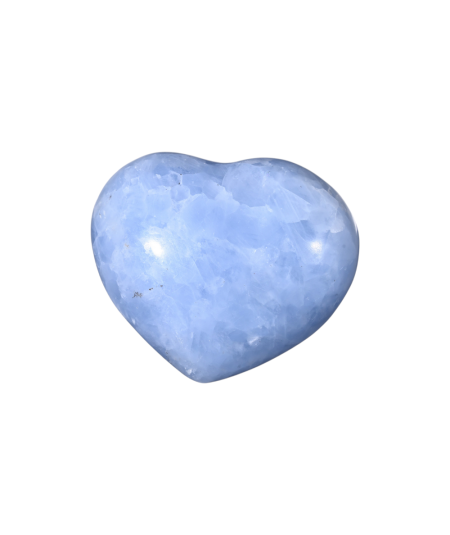 Image d'un coeur à poser en calcite bleue