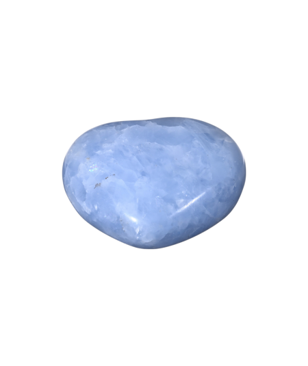 Image d'un coeur à poser en calcite bleue