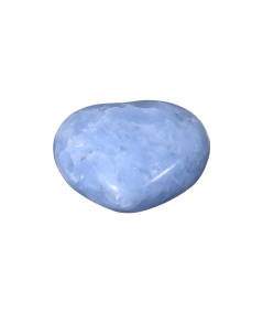 Image d'un coeur à poser en calcite bleue
