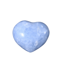 Image d'un coeur à poser en calcite bleue