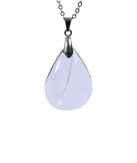 Image d'un pendentif goutte en cristal de roche