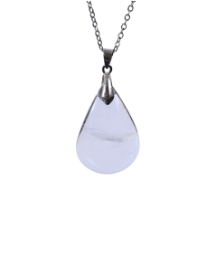 Image d'un pendentif goutte en cristal de roche