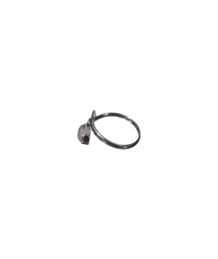 Image d'une bague sertie argent en pierre de lune blanche
