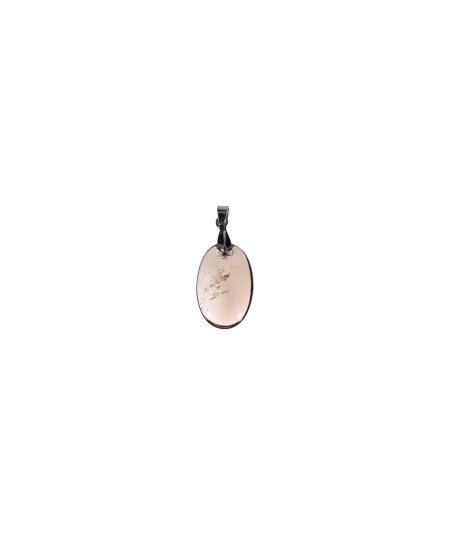 pendentif bélière en quartz fumé
