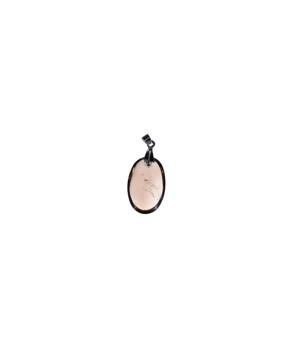 pendentif bélière en quartz fumé