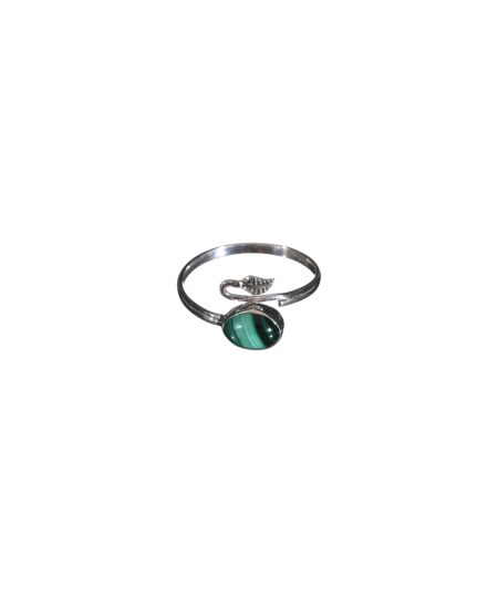 Image d'une bague réglable en malachite