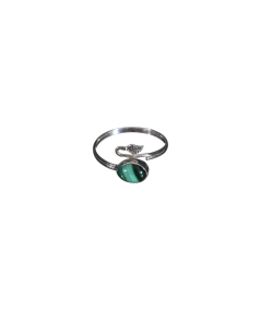 Image d'une bague réglable en malachite
