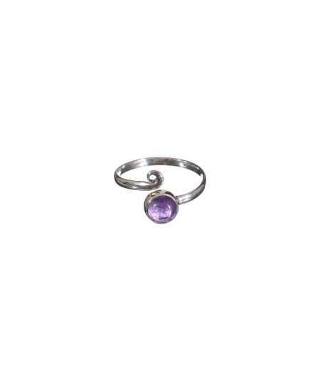 Pendentif serti argent en améthyste