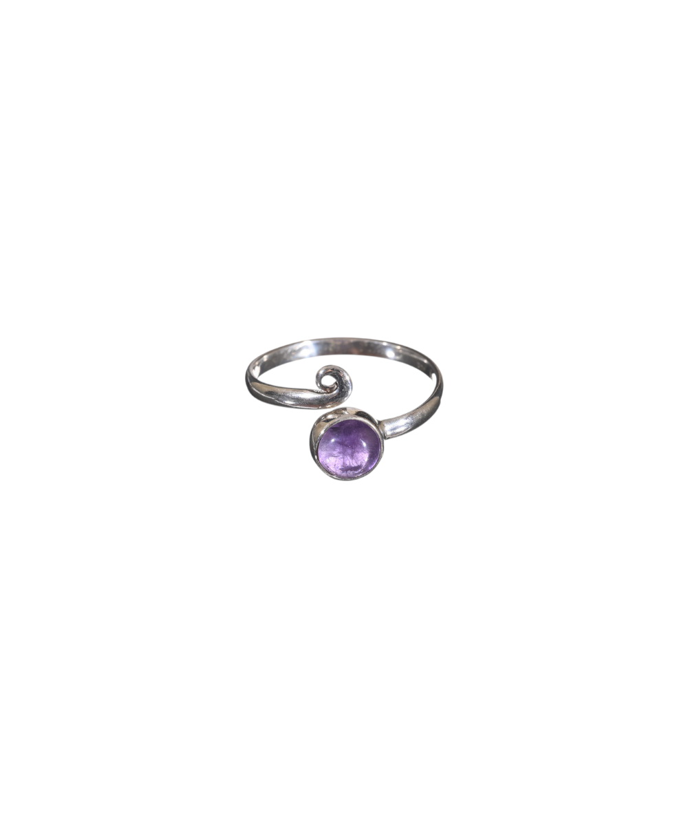 Pendentif serti argent en améthyste