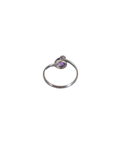 Pendentif serti argent en améthyste