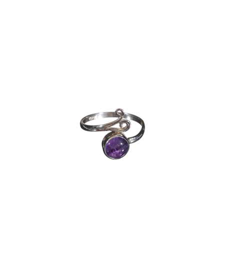 Pendentif serti argent en améthyste