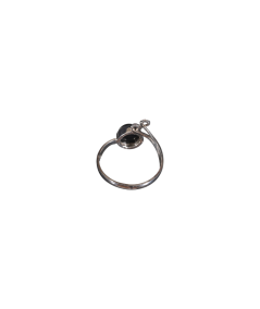 Bague serti argent en obsidienne noire
