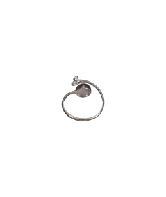 bague sertie argent en pierre de lune blanche