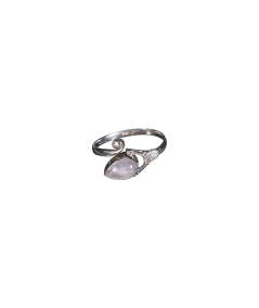Bague serti argent en cristal de roche