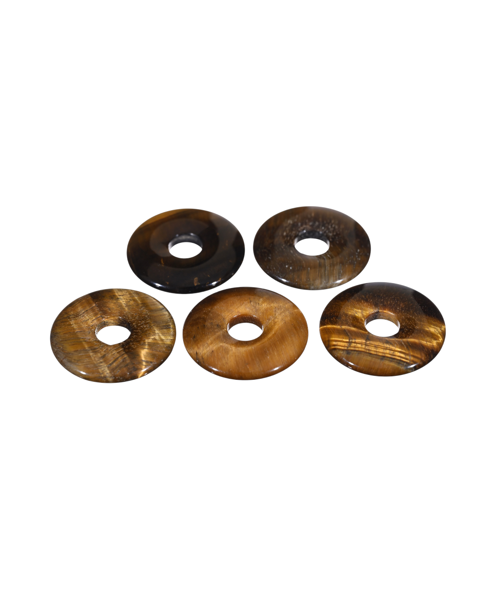 Pendentifs donut en oeil de tigre