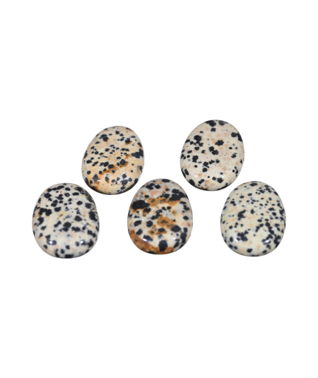 Pendentifs pierres percées en jaspe dalmatien