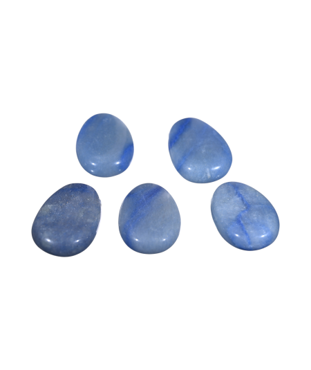 Pendentifs pierre percée en aventurine bleue