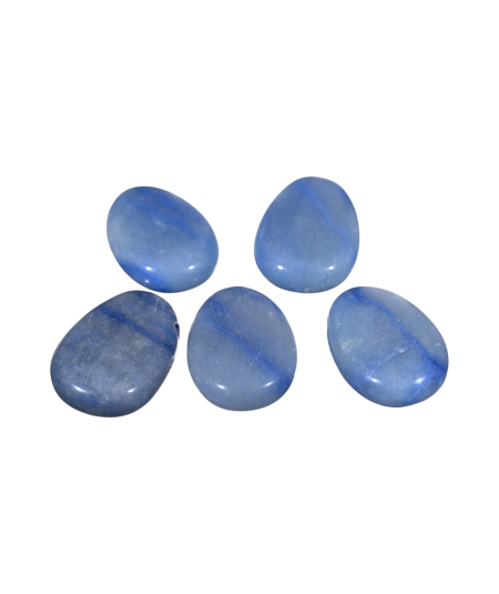 Pendentifs pierre percée en aventurine bleue