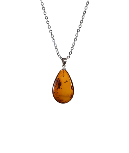 Pendentif bélière en ambre véritable