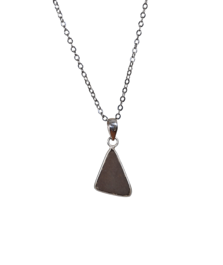 Pendentif serti argent en opale boulder