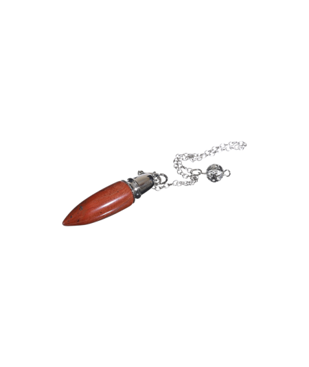 Pendule divinatoire en jaspe rouge