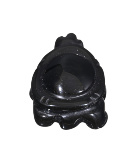 Tortue en obsidienne noire