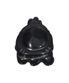 Tortue en obsidienne noire