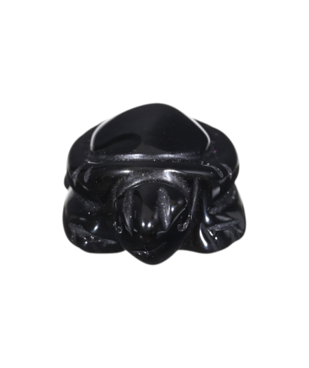 Tortue en obsidienne noire