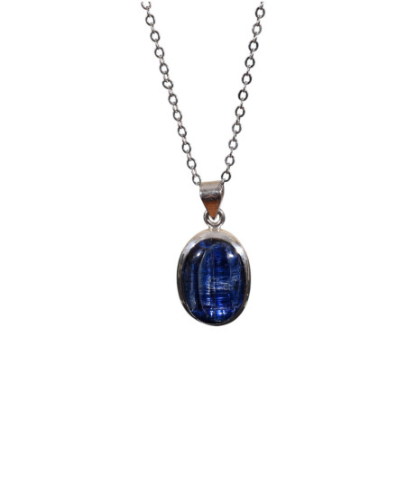 Pendentif serti argent en cyanite