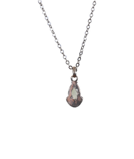 Pendentif aigue-marine serti argent 925 | Pièce unique  | Cristal Forest