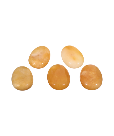Pendentifs pierres percées en aventurine jaune