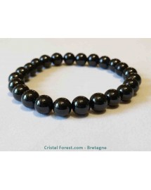 Bracelet Spinelle noire - Boules 8 mm