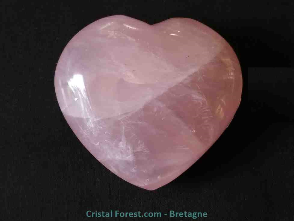 Coeur quartz rose