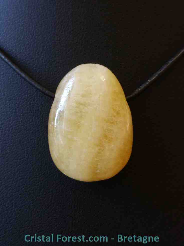 Pendentif Calcite orange-jaune