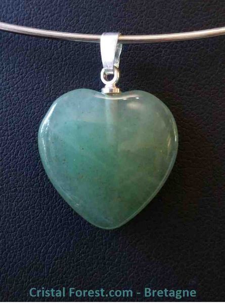 pendentif cœur aventurine