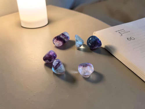 Pierres roulées en fluorite